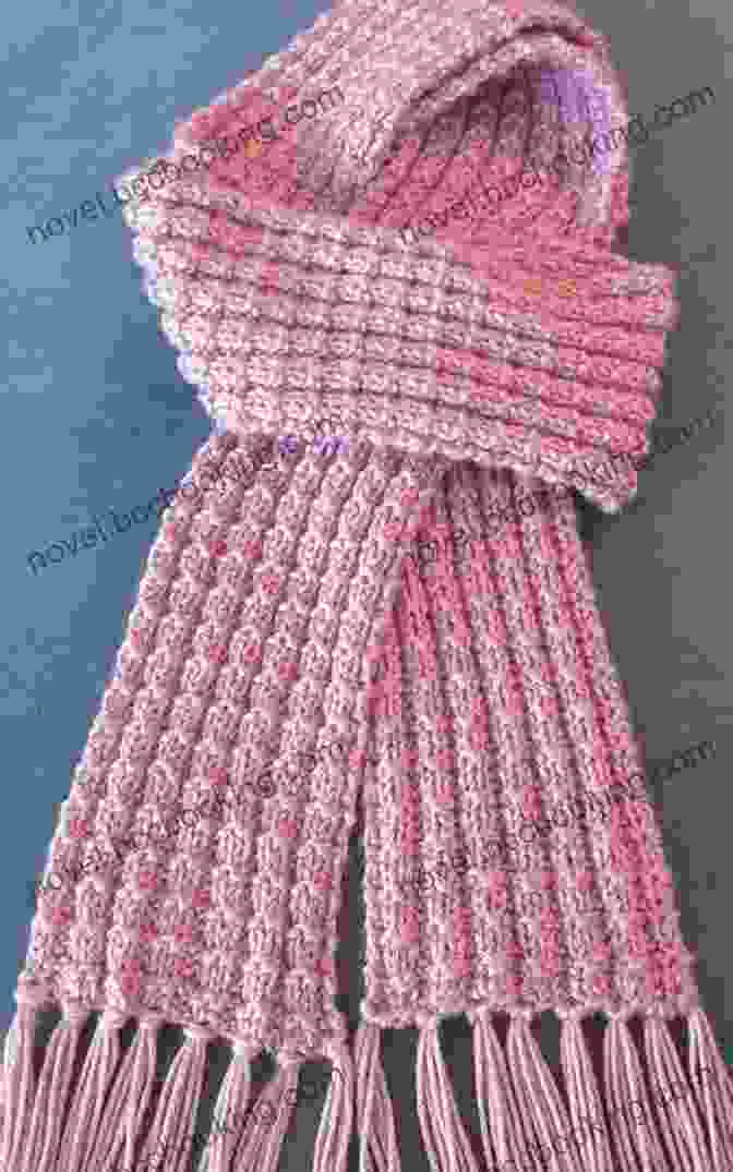 A Cozy Knitted Scarf In Soft Pastel Colors, Showcasing The Quick And Easy Projects In 10 Minute Yarn Projects (10 Minute Makers)
