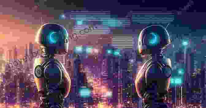 A Futuristic Cityscape With AI And Robotics Technologies The Singularity Is Near: When Humans Transcend Biology