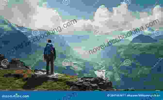 A Lone Hiker Stands Atop A Mountain, Gazing At A Panoramic View Of Rolling Hills And Distant Peaks A Rustle In The Grass