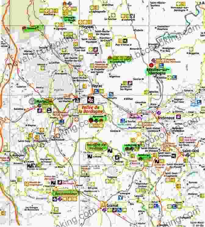 A Map Of The Dordogne And Lot Regions, Highlighting Key Destinations And Travel Routes The Rough Guide To Dordogne The Lot (Travel Guide EBook) (Rough Guides)