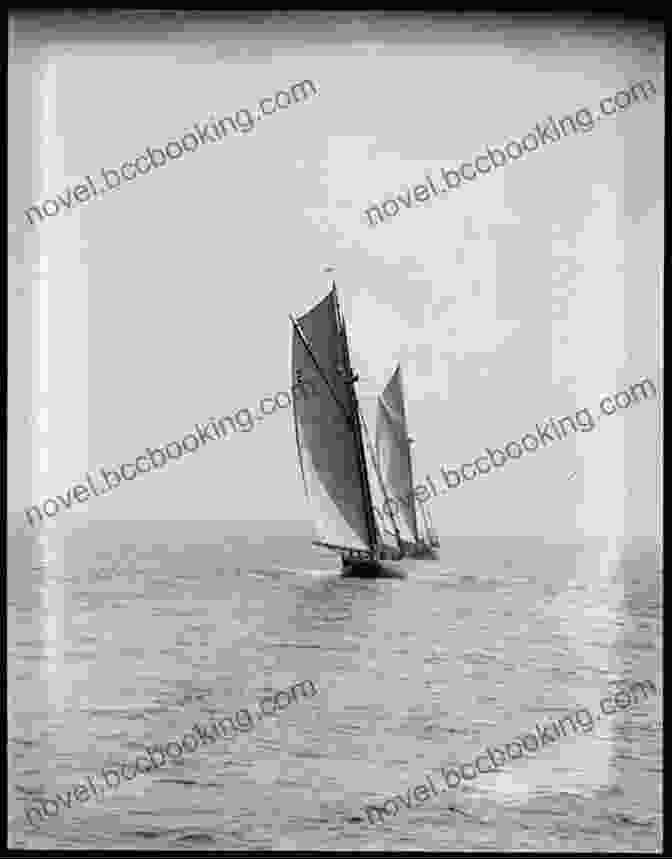 A Photograph Of The Bluenose And Gertrude L. Thebaud Racing Neck And Neck, Symbolizing The Intense Rivalry Between The Two Schooners Sailing For Glory: The Story Of Captain Angus Walters And The Bluenose (Stories Of Canada 10)