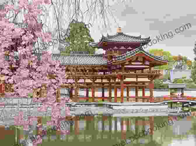 A Serene Temple Garden, With Traditional Japanese Architecture And Cherry Blossoms In Bloom. Warriors Of Old Japan (Illustrated)