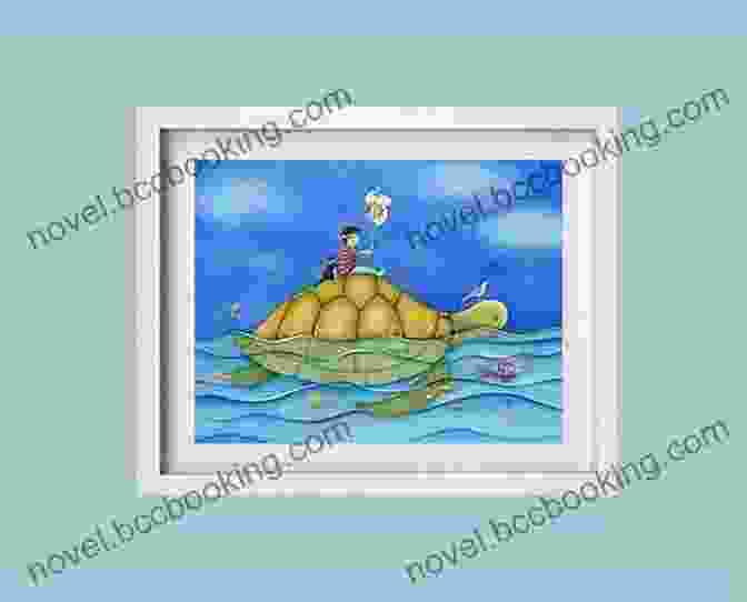 An Illustration From The Sapphire Story Book Depicting A Boy Riding A Giant Sea Turtle THE SAPPHIRE STORY BOOK: STORIES OF THE SEA