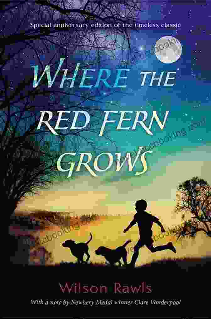 Book Cover Of Where The Red Fern Grows With A Boy And Two Hounds In A Forest Where The Red Fern Grows