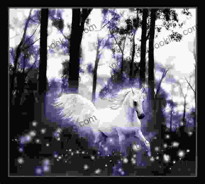 Ethereal Depiction Of A Unicorn Galloping Through A Moonlit Forest. The Phoenix: An Unnatural Biography Of A Mythical Beast