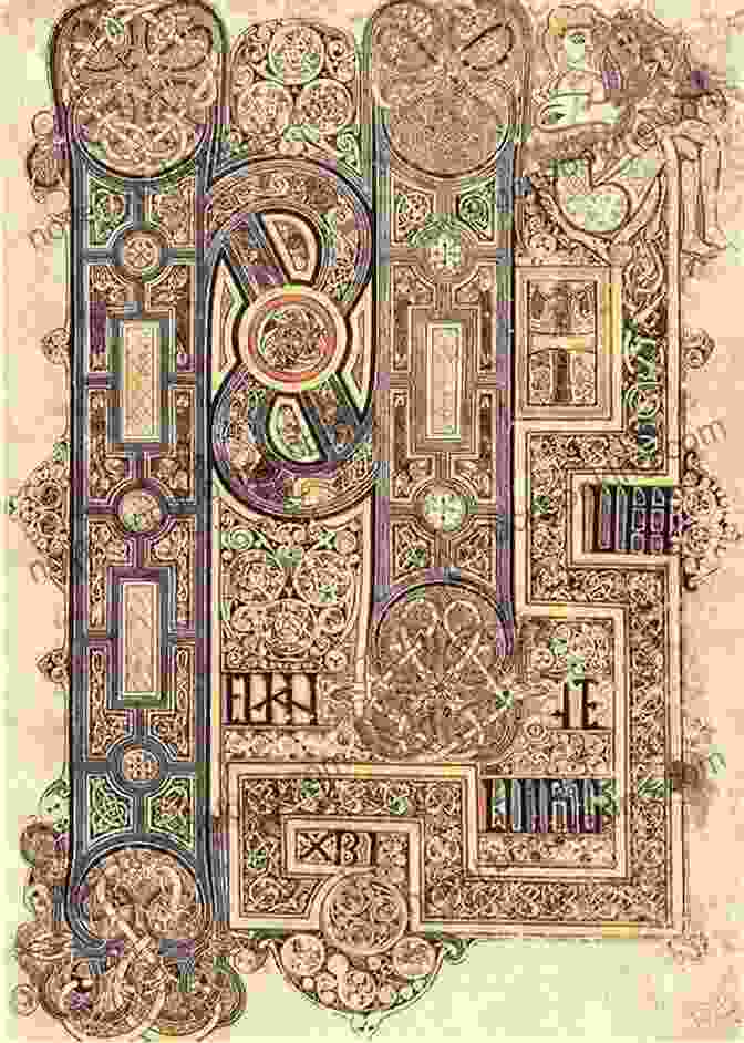 Illuminated Page From A Gaelic Manuscript Featuring Intricate Celtic Knotwork And Gaelic Script Picts Gaels And Scots: Early Historic Scotland