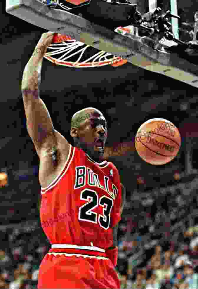 Michael Jordan Soaring Above The Court With The Ball In His Hand, His Face Expressing Determination And Focus BIOGRAPHY OF LEGENDS: SPORTS VOLUME 01