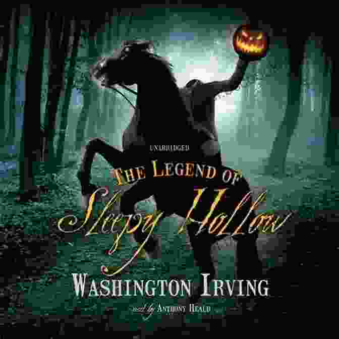 The Legend Of Sleepy Hollow Book Cover, Featuring A Silhouette Of Ichabod Crane And The Headless Horseman Against A Moonlit Backdrop The Legend Of Sleepy Hollow