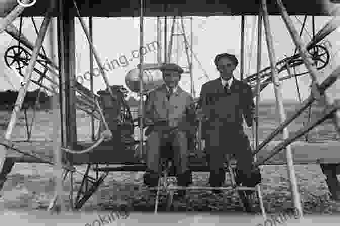 The Wright Brothers Standing Beside Their Wright Flyer At Kitty Hawk, North Carolina First In Flight: The Wright Brothers In North Carolina